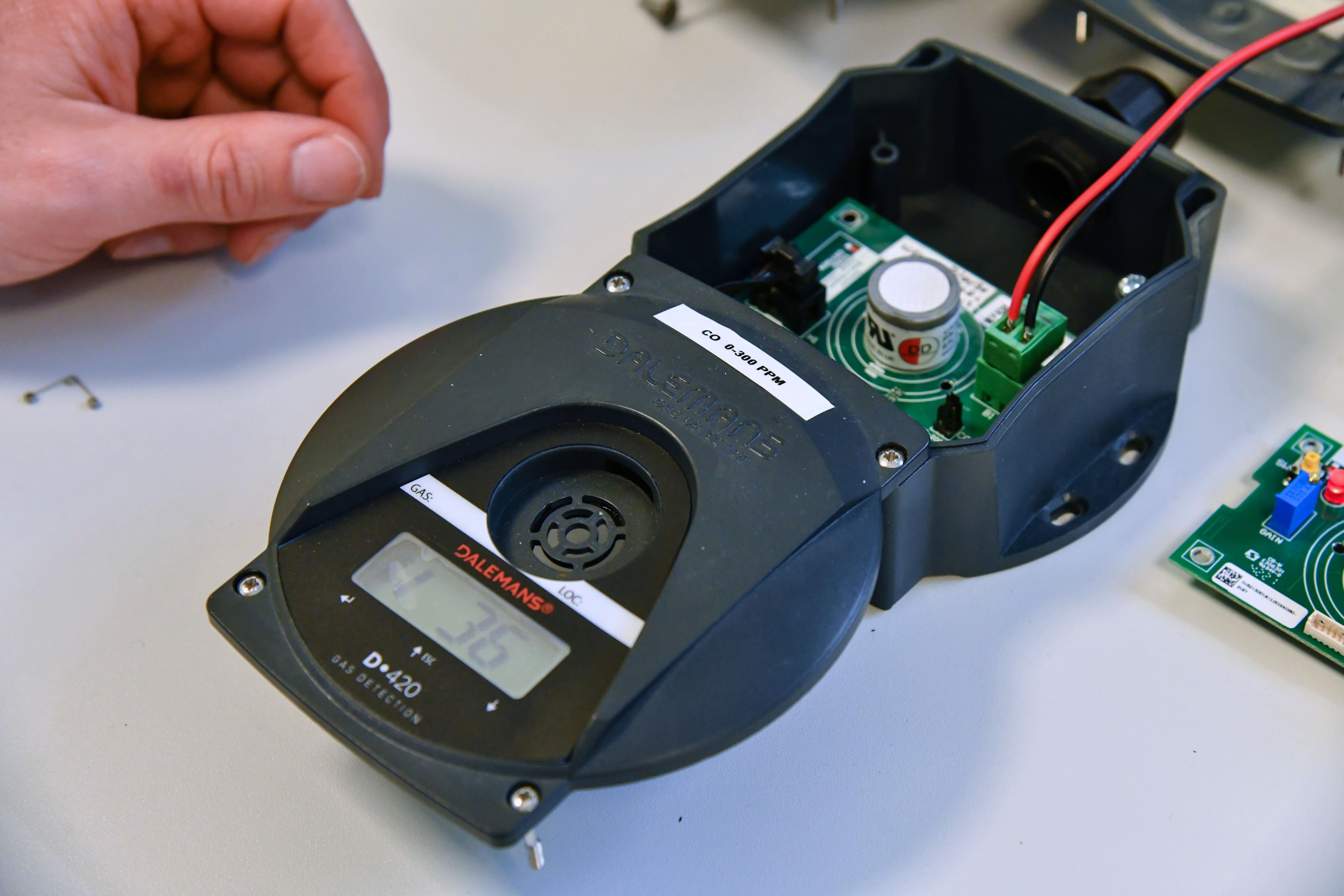 Dalemans D420 gasdetector open voor elektronische inspectie
